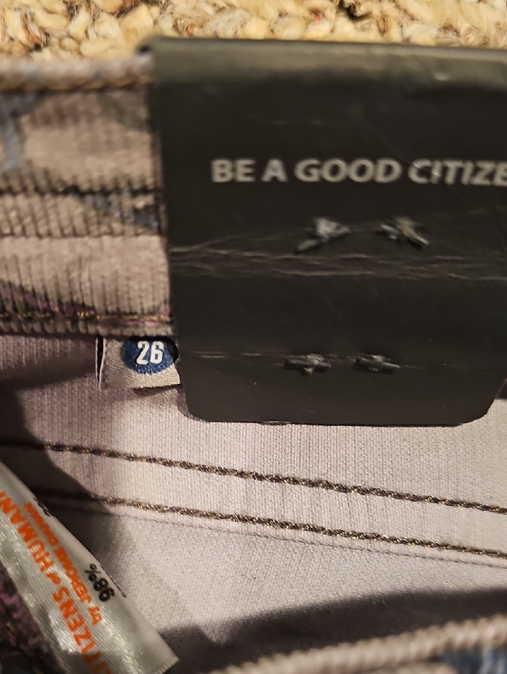 NEW Citizens Of Humanity Paisley Skinny Jeans - Lavender Gray..size 26 - Picture 4 of 7